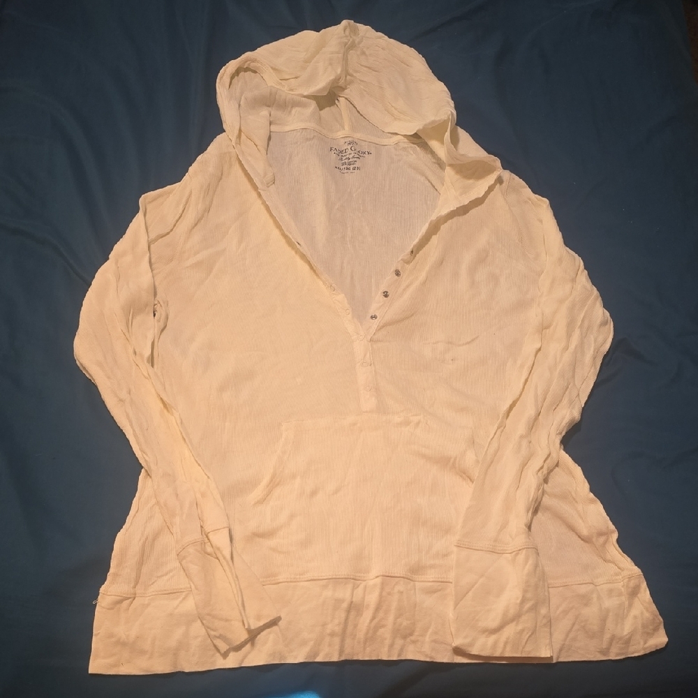 Faded Glory Women's Cream Hoodie